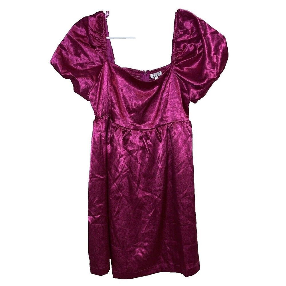 TCEC woman’s Medium Pink Puff Sleeves Mini Dress barbie doll